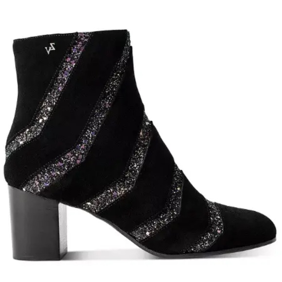 NIB Zadig & Voltaire Lena Suede Glitter Boots SZ 37 - Picture 1 of 2